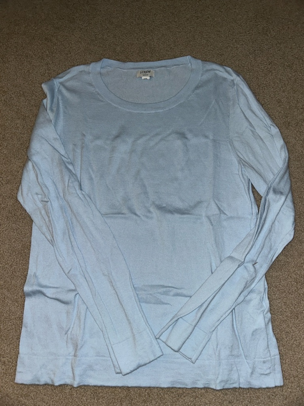 J. Crew Long-Sleeve Crewneck Shirt - Pale Blue